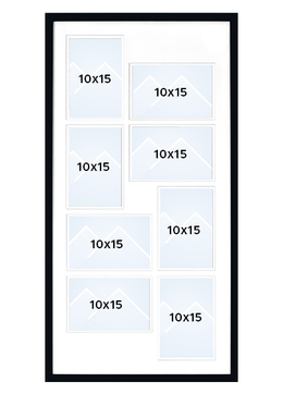 Focus Collageramme - Svart, 8 bilder